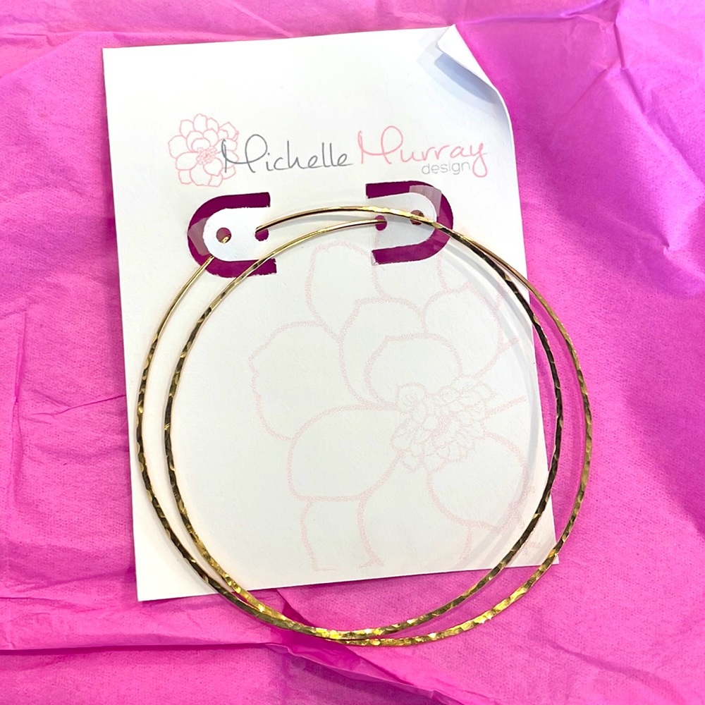 Gold plated hoop earrings